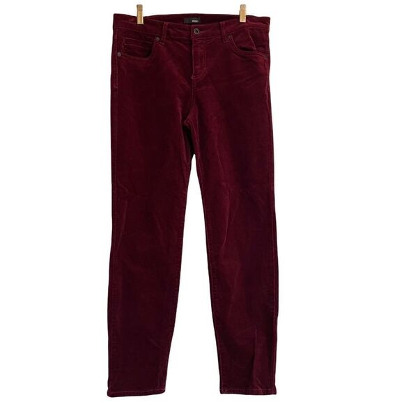 edyson Pants - Edyson Hampton Skinny Corduroy Pants Burgundy Pinwale Cords 30